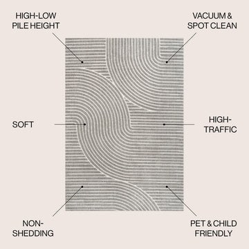Skagen Minimalist Curve Geometric Area Rug